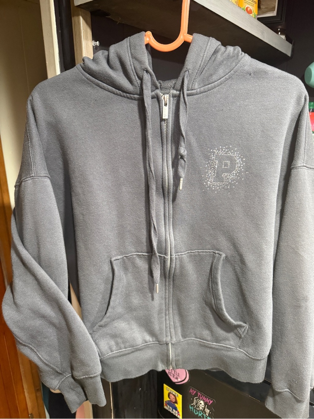 PINK Zip-up Hoodie 🩶